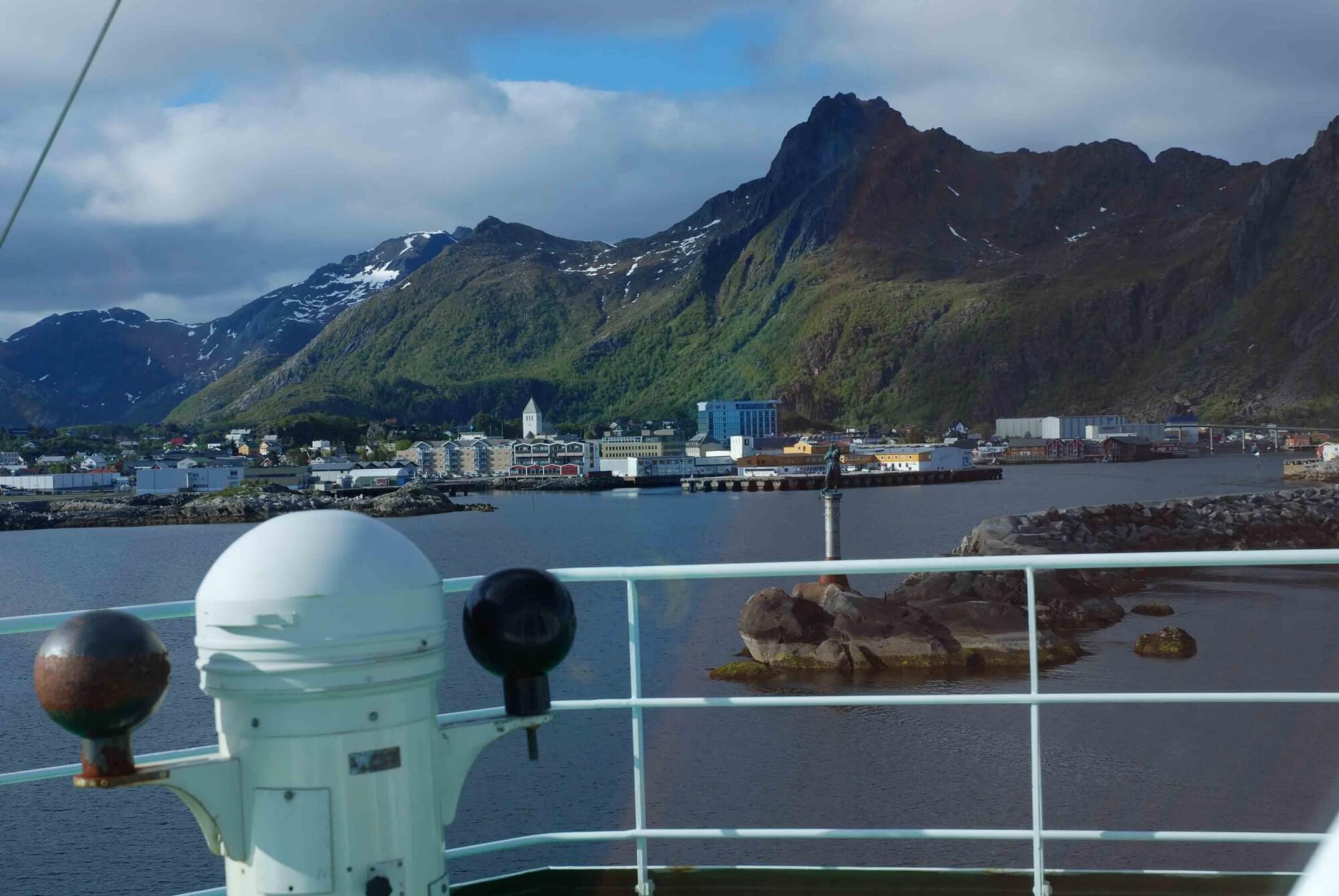 Entrance at the port of Svolvaer, Norway